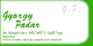 gyorgy padar business card